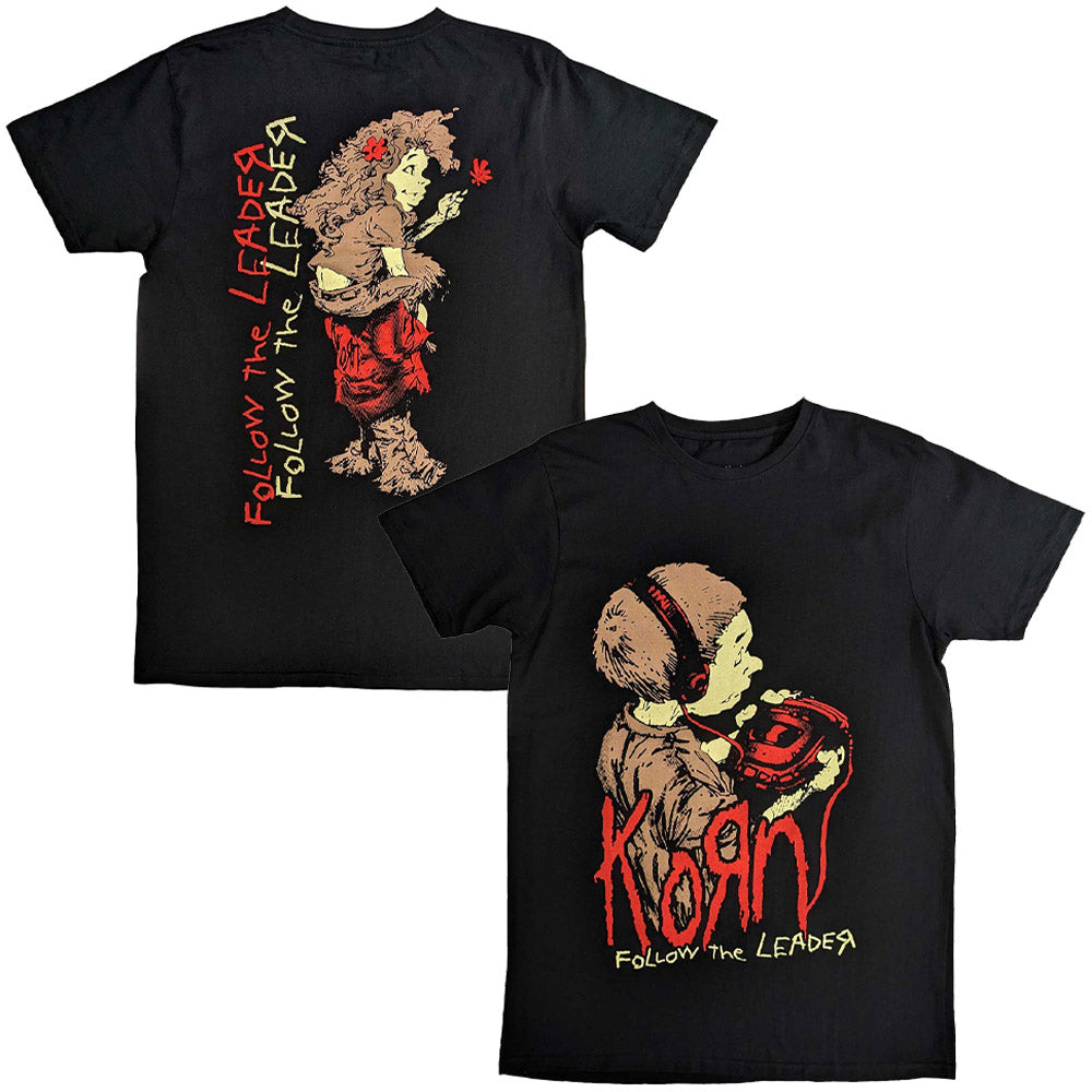 KORN コーン - Follow The Leader / バックプリントあり / Tシャツ / メンズ 【公式 / オフィシャル】