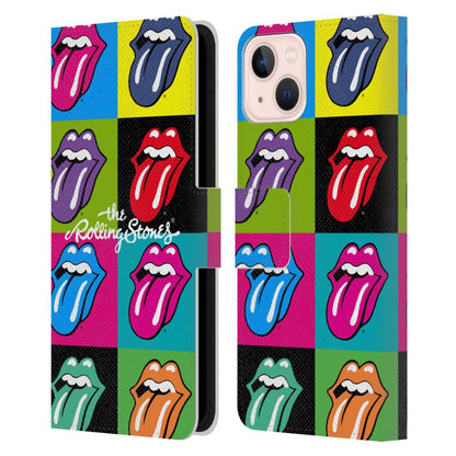 ROLLING STONES ローリングストーンズ (来日 35周年 記念 ) - Pop Art 1 レザー手帳型 / Apple iPhoneケース 【公式 / オフィシャル】