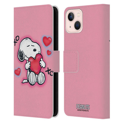 PEANUTS スヌーピー - XOXO レザー手帳型 / Apple iPhoneケース - PGS