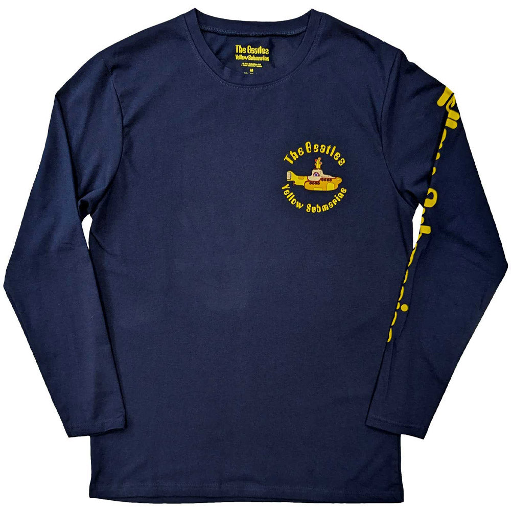 THE BEATLES ビートルズ (結成 65周年 ) - Yellow Submarine Band / バックプリントあり / 長袖 / Sleeve Print / Tシャツ / メンズ 【公式 / オフィシャル】