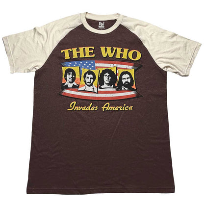 THE WHO ザ・フー (映画公開記念 ) - Invades America / 半袖ラグラン / Tシャツ / メンズ 【公式 / オフィシャル】