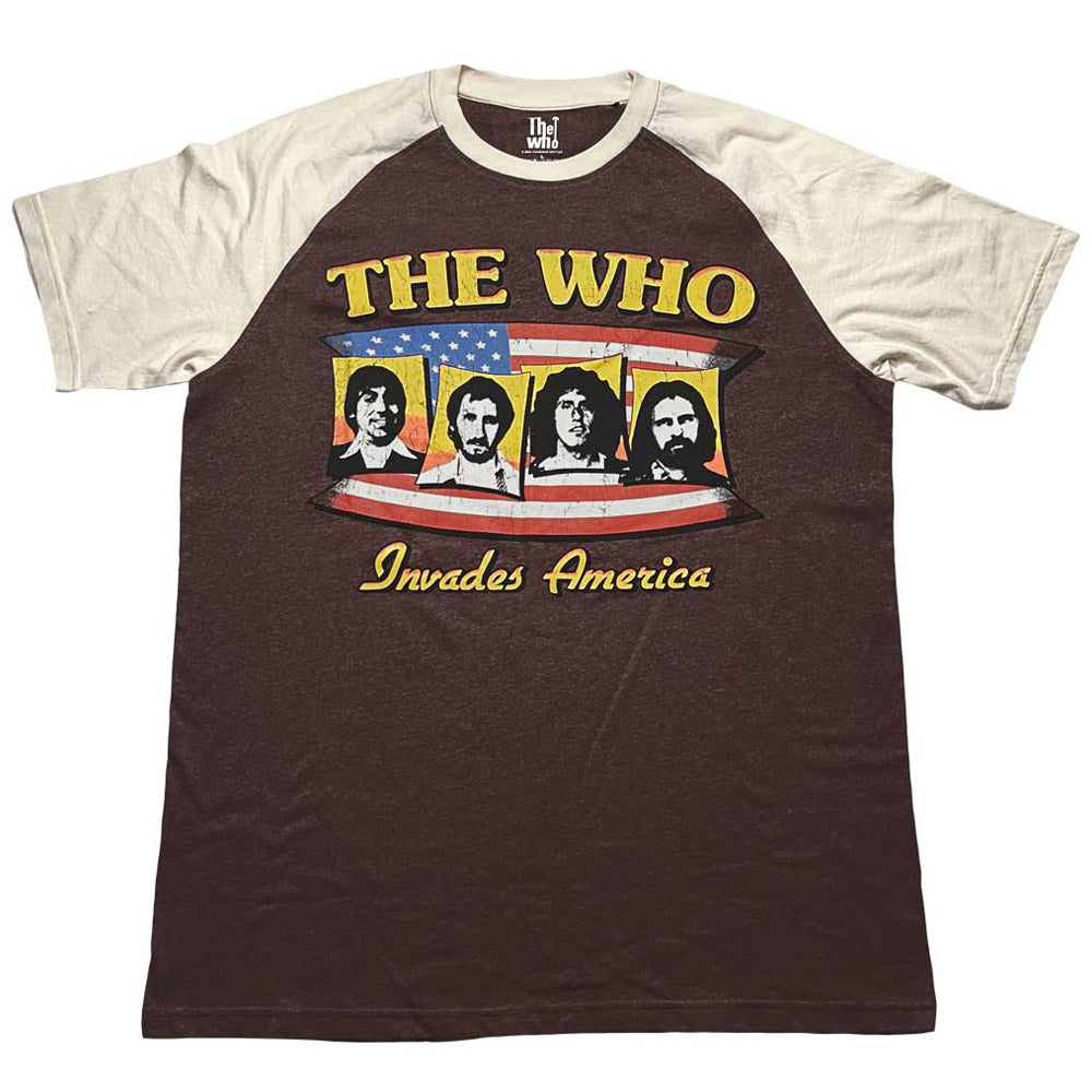 THE WHO ザ・フー (デビュー 60周年 ) - Invades America / 半袖ラグラン / Tシャツ / メンズ 【公式 / オフィシャル】