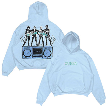 QUEEN クイーン (初来日50周年 ) - Radio Ga Ga / バックプリントあり / パーカー・スウェット / メンズ 【公式 / オフィシャル】
