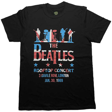 THE BEATLES ビートルズ (結成 65周年 ) - Drop T Rooftop Flag / Tシャツ / メンズ 【公式 / オフィシャル】