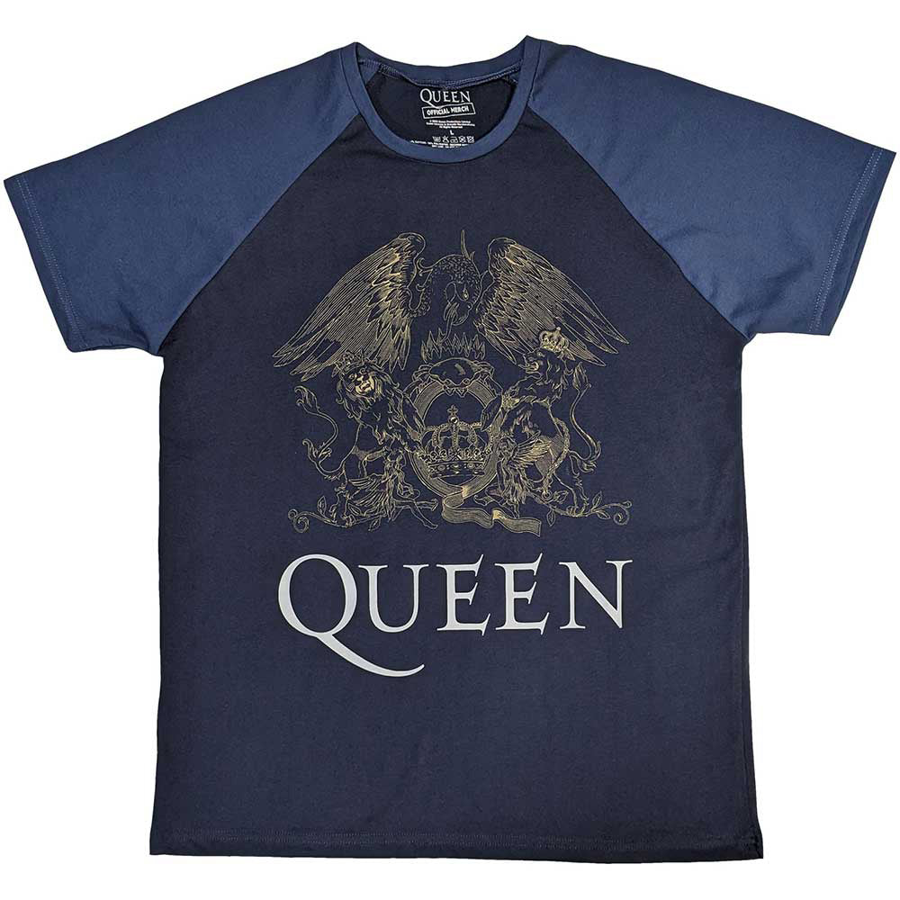 QUEEN クイーン (初来日50周年 ) - Crest / 半袖ラグラン / Tシャツ / メンズ 【公式 / オフィシャル】