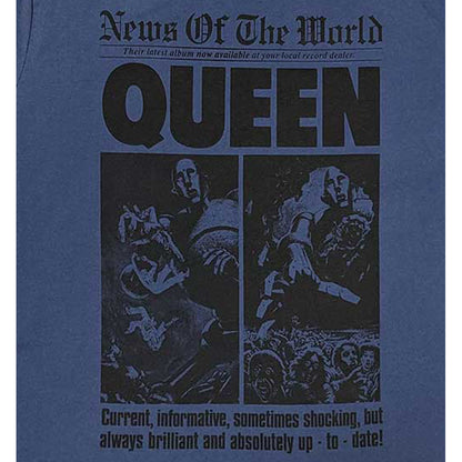 QUEEN (50th Anniversary of First Visit to Japan) - News of the World 40th Front Page / Short Sleeve Raglan / Ringer / T-shirt / Men's