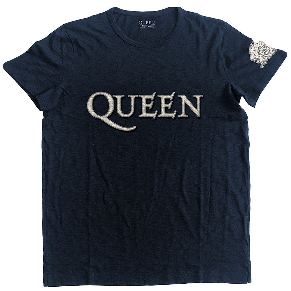 QUEEN クイーン (初来日50周年 ) - Logo & Crest / アップリケ / Tシャツ / メンズ 【公式 / オフィシャル】