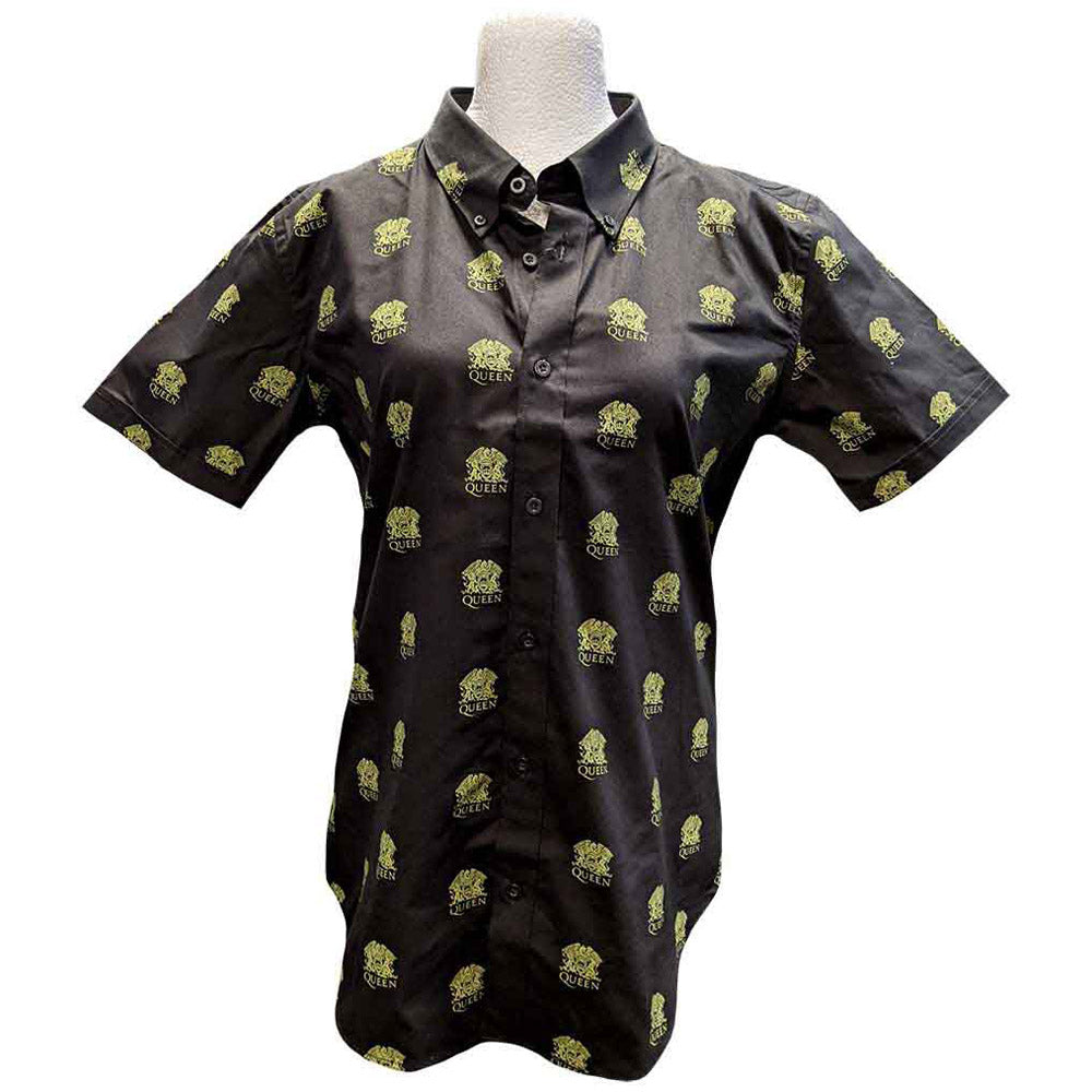 QUEEN (50th Anniversary of First Visit to Japan) - Crest Pattern / Collared Shirt / Men's
