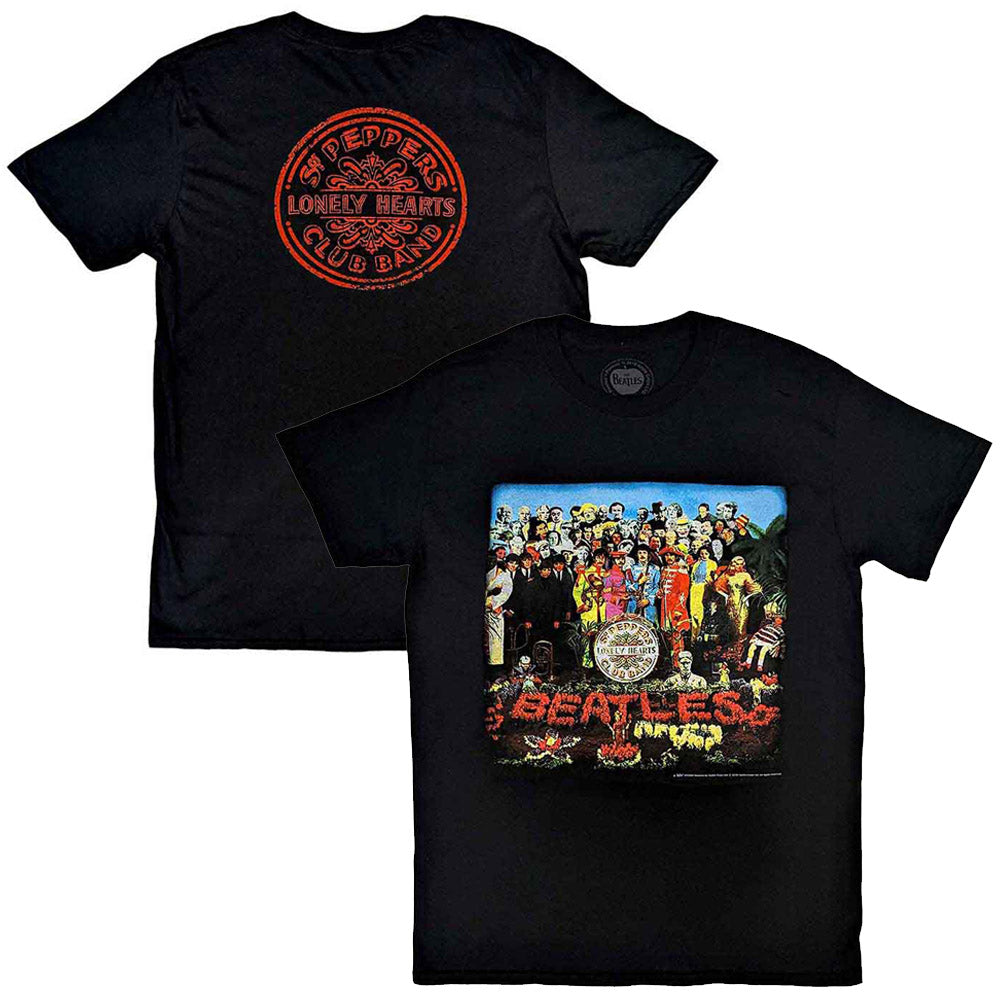 THE BEATLES ビートルズ (結成 65周年 ) - Sgt Pepper / バックプリントあり / Tシャツ / メンズ 【公式 / オフィシャル】