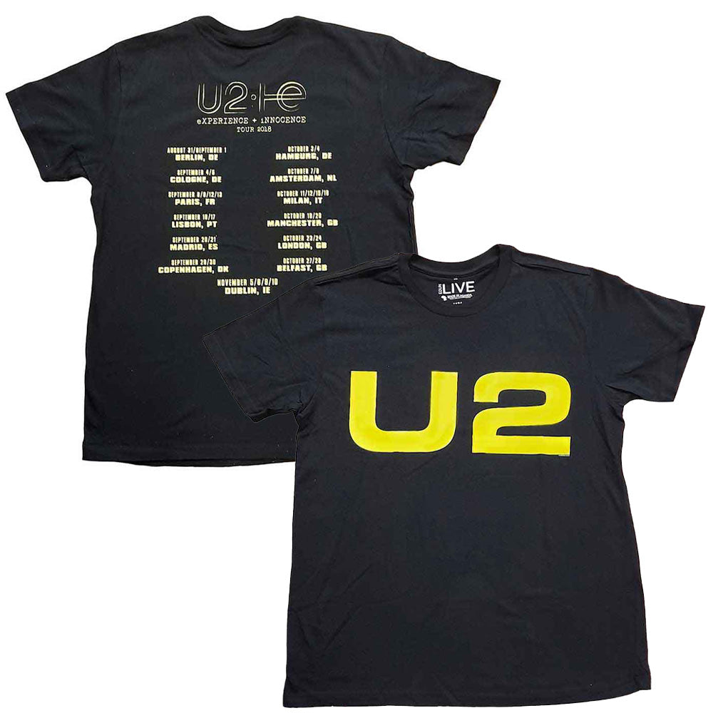 U2 UNISEX T-SHIRT - (結成 50周年 ) - Logo 2018 / バックプリントあり / EX-TOUR