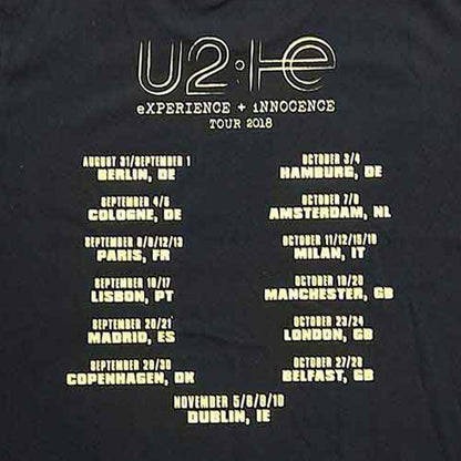 U2 UNISEX T-SHIRT U2 - Logo 2018 / Back Print / EX-TOUR / T-shirt / Men's