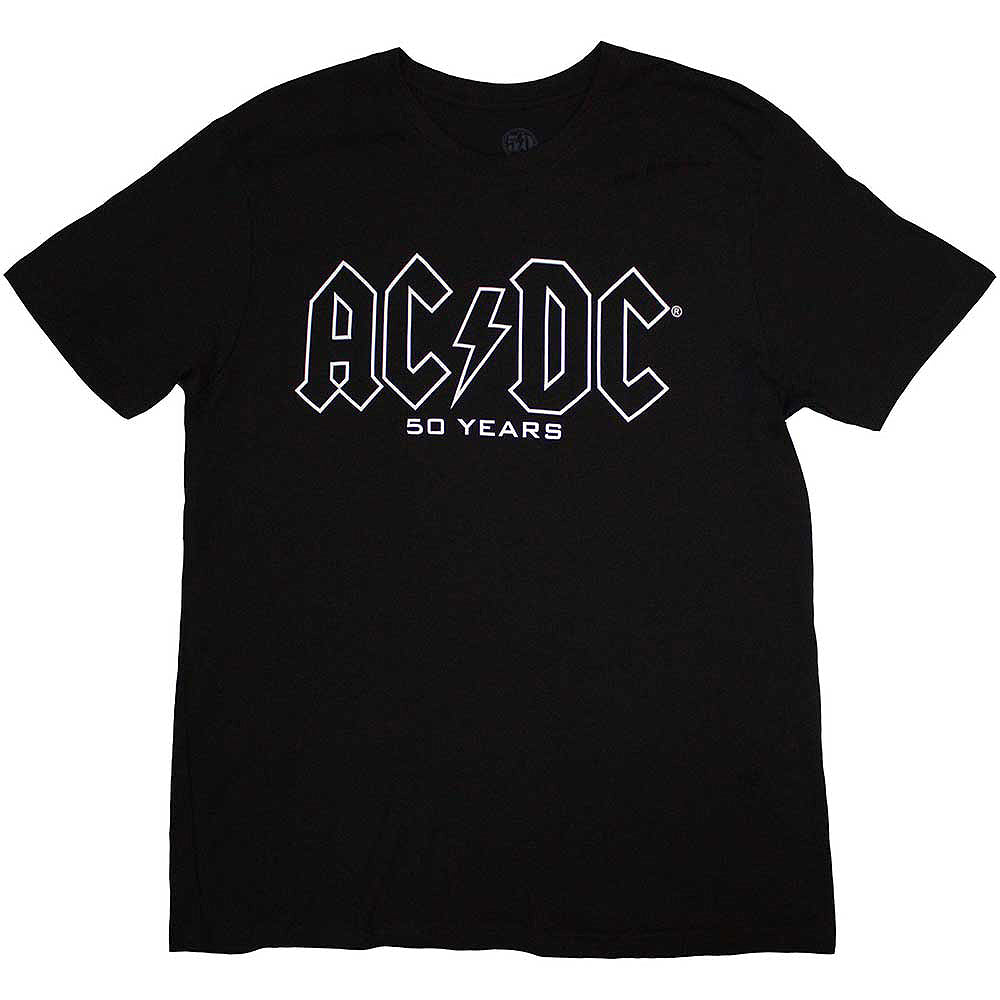 AC/DC エーシーディーシー (Back in Black 45周年 ) - Logo History / バックプリントあり / Tシャツ / メンズ 【公式 / オフィシャル】