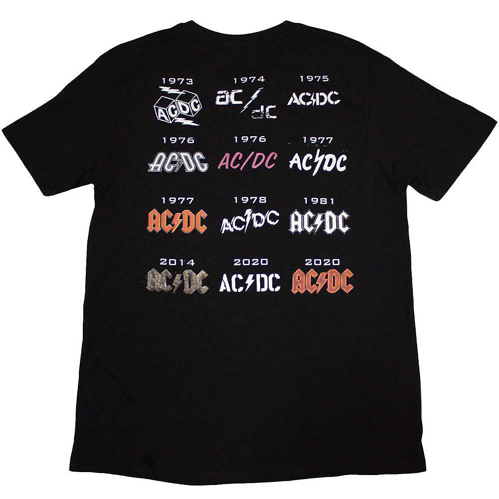 
                  
                    AC/DC エーシーディーシー (Back in Black 45周年 ) - Logo History / バックプリントあり / Tシャツ / メンズ 【公式 / オフィシャル】
                  
                