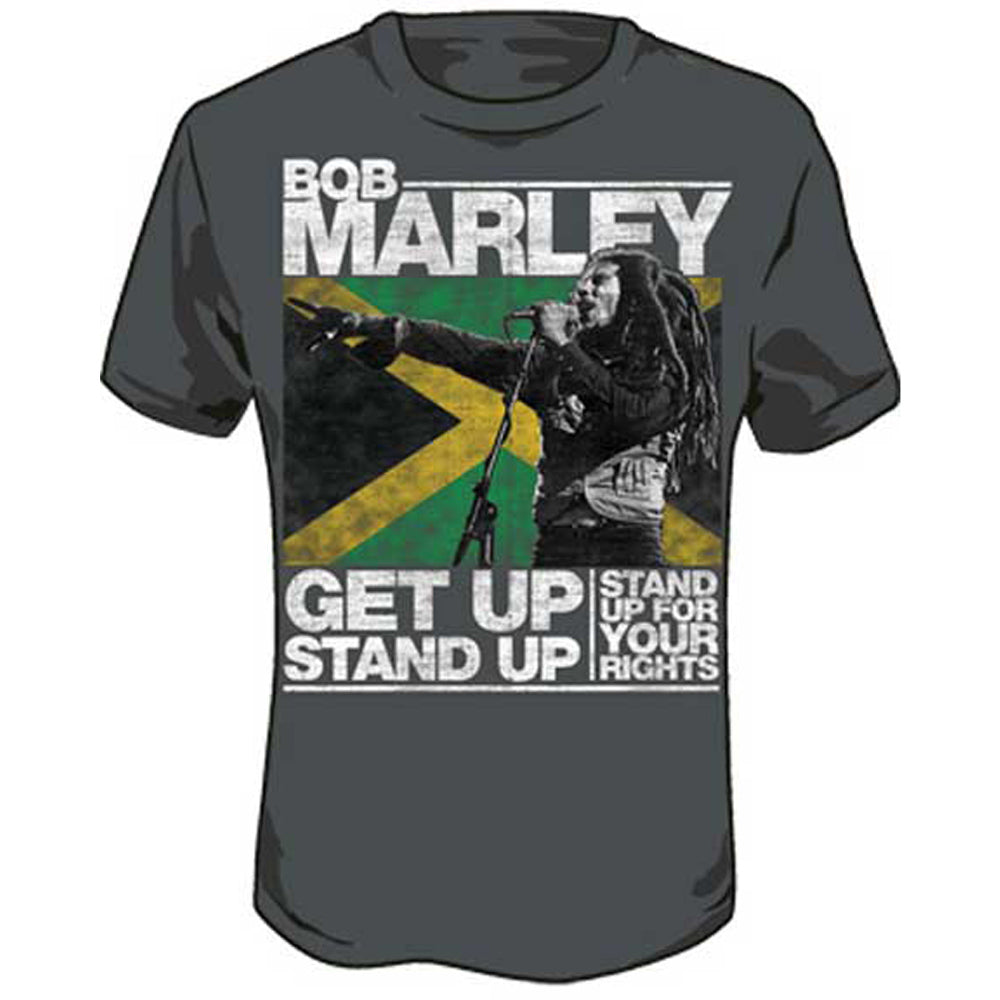 BOB MARLEY ボブマーリー (生誕 80年 ) - GET UP STAND UP / Tシャツ / メンズ 【公式 / オフィシャル】