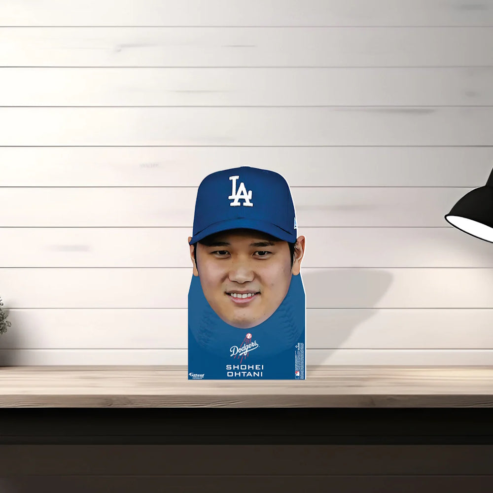 SHOHEI OHTANI 大谷翔平 - Los Angeles Dodgers Face Mini Cardstock Cutout / Officially Licensed MLB Stand Out / スタンドアップ 【公式 / オフィシャル】