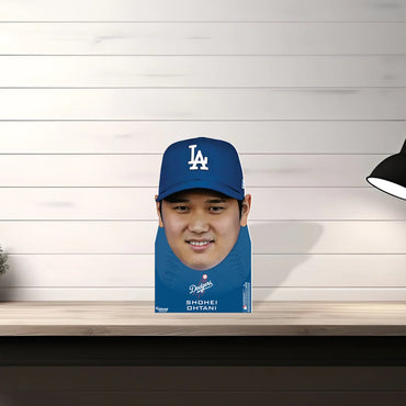 SHOHEI OHTANI 大谷翔平 - Los Angeles Dodgers Face Mini Cardstock Cutout / Officially Licensed MLB Stand Out / スタンドアップ 【公式 / オフィシャル】