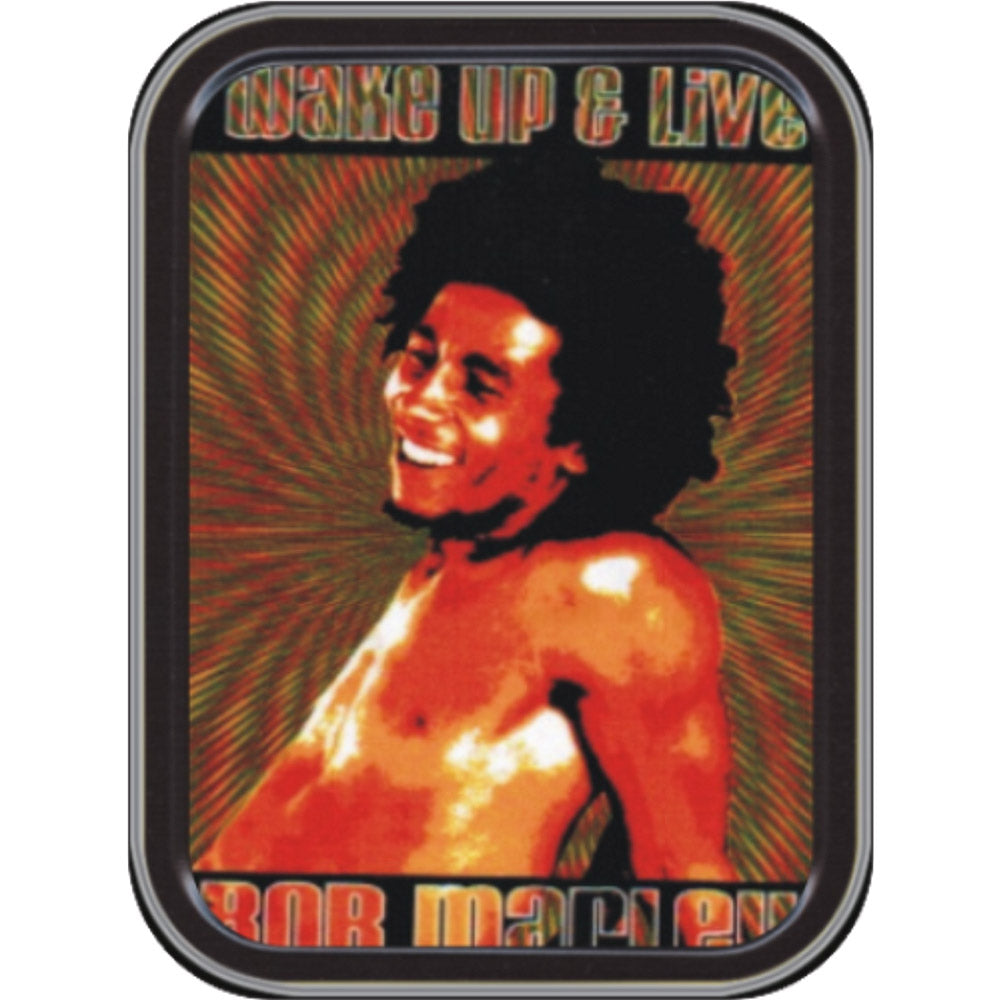 BOB MARLEY - (生誕 80年 ) - Wake Up & Live Tin Large Stash Tin / スタッシュ缶