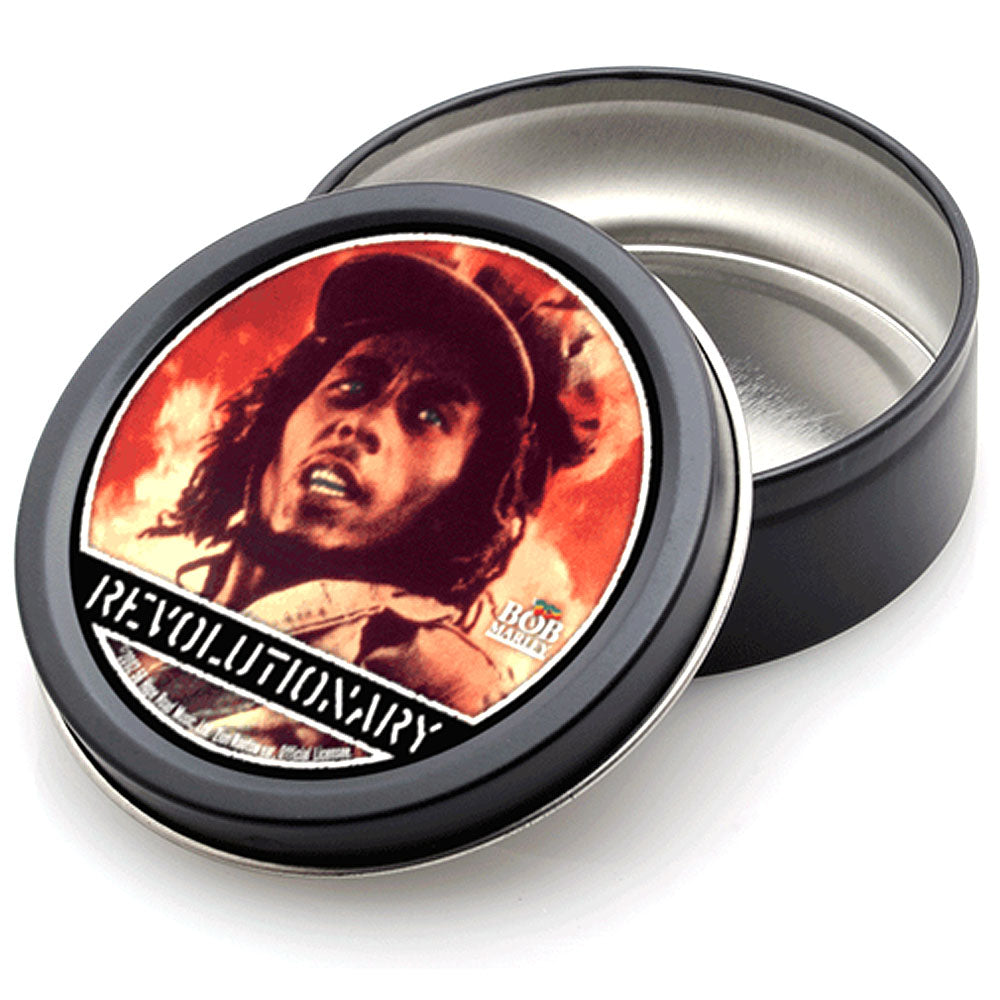 BOB MARLEY ボブマーリー (生誕 80年 ) - Revolutionary Round Stash Tin / スタッシュ缶 / グッズ