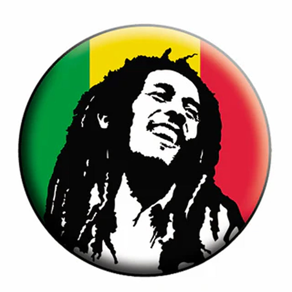 BOB MARLEY ボブマーリー (生誕 80年 ) - Smiling / バッジ 【公式 / オフィシャル】