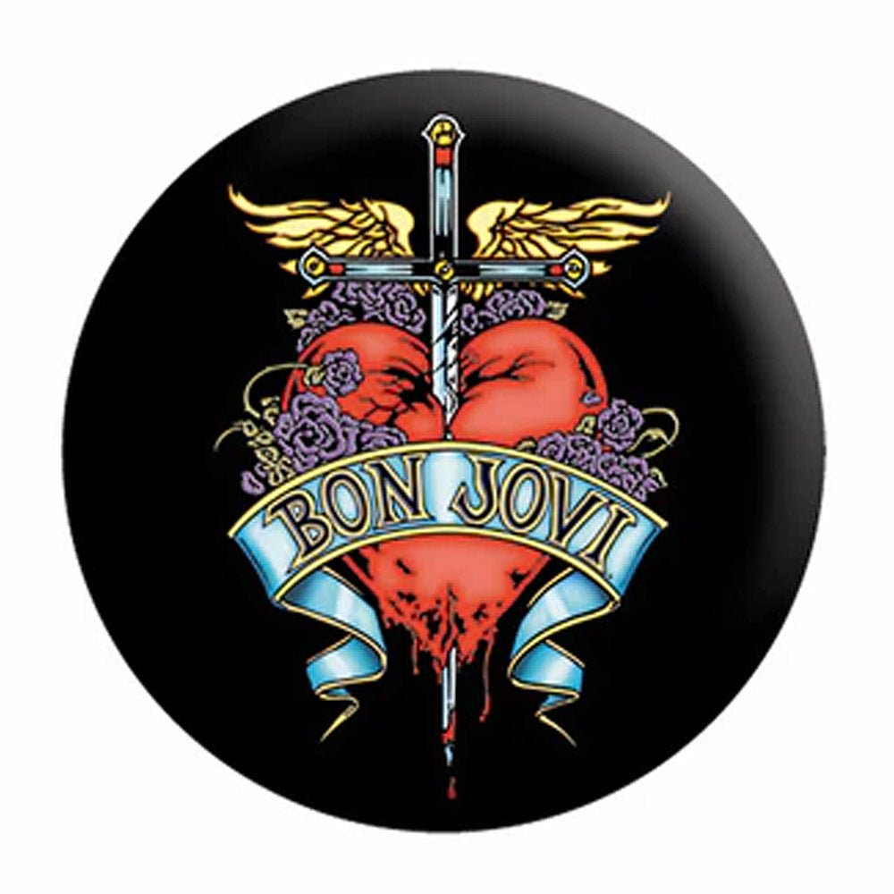 BON JOVI ボンジョヴィ - Heart & Dagger / バッジ - PGS