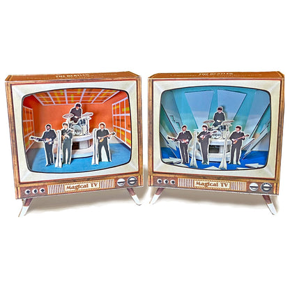 THE BEATLES ビートルズ (来日 60周年 ) - First TV Appearance in U.S. at Ed Sullivan Show / 2 shows, 2 TV Dioramas / Tatebankoペーパージオラマ / グッズ