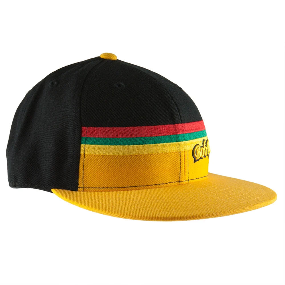 BOB MARLEY Bob Marley (80th Anniversary) - Yellow Rasta Stripe Fitted Cap / Limited Edition / Cap / Men's