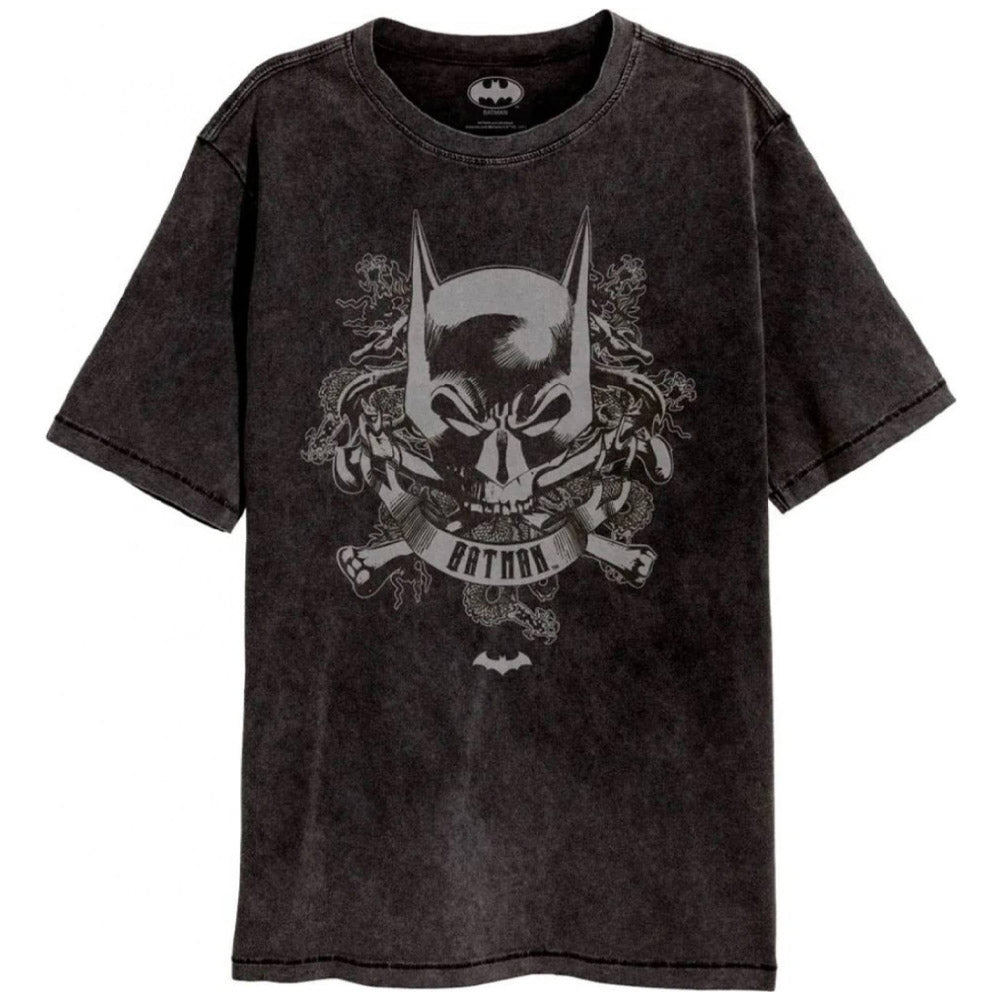 BATMAN バットマン - Skull Crest / ACID WASH / Tシャツ / メンズ 【公式 / オフィシャル】