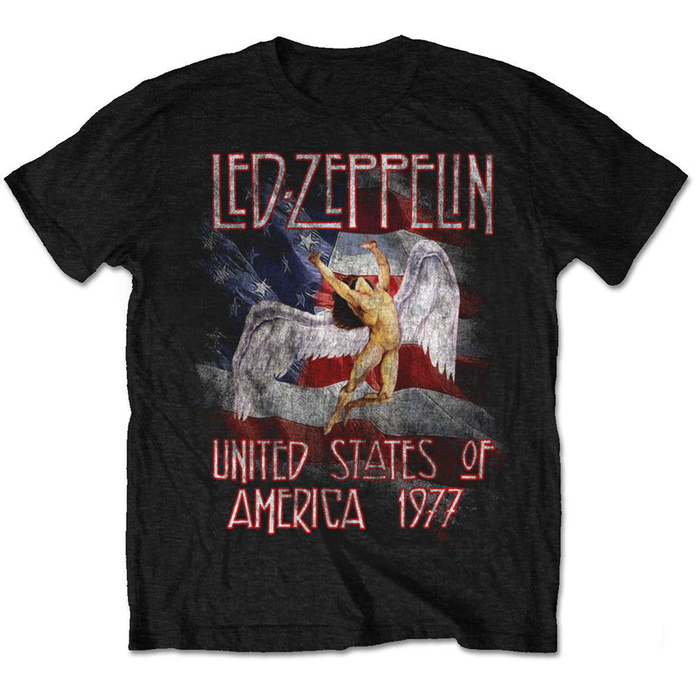 LED ZEPPELIN レッドツェッペリン (公式 映画公開 記念 ) - Stars N' Stripes USA '77. / Tシャツ / メンズ 【公式 / オフィシャル】