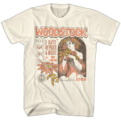 WOODSTOCK ウッドストック (映画公開 55周年 ) - HIPPIE FLOWER GIRL / Tシャツ / メンズ 【公式 / オフィシャル】