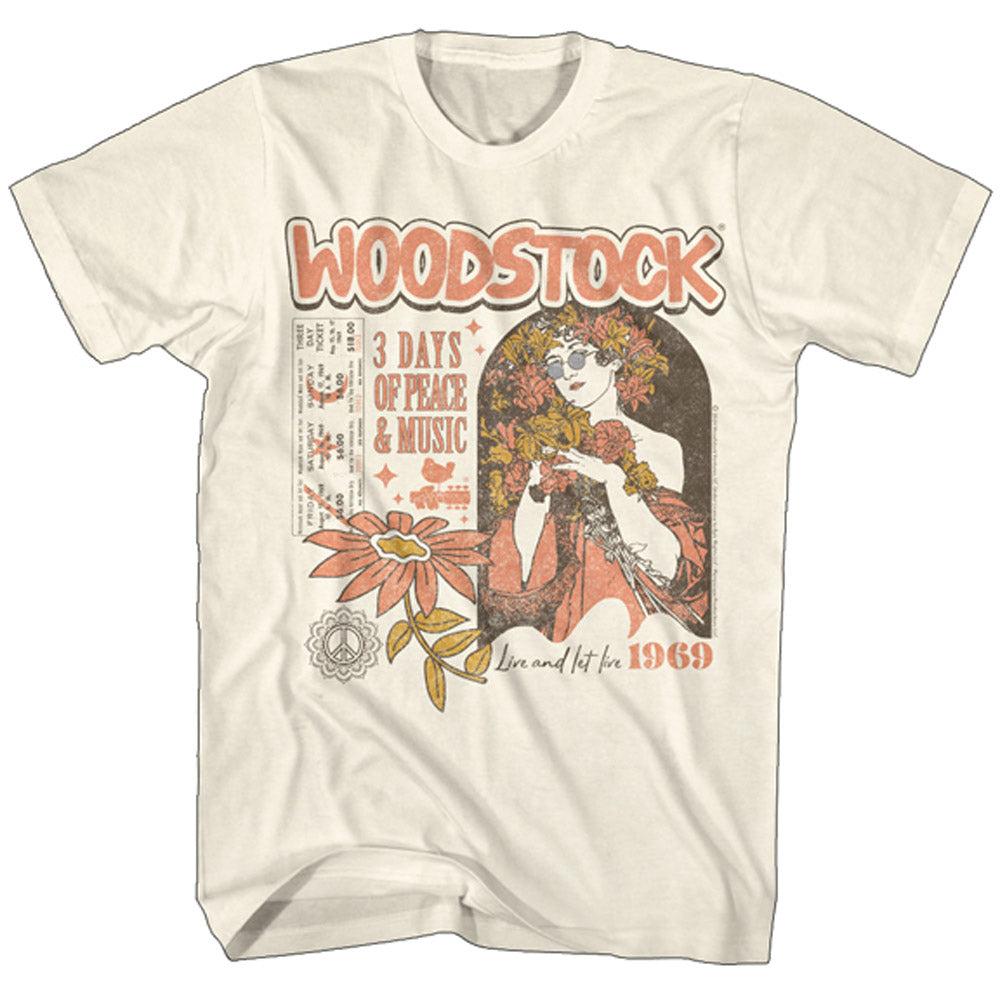 WOODSTOCK ウッドストック (映画公開 55周年 ) - HIPPIE FLOWER GIRL / Tシャツ / メンズ 【公式 / オフィシャル】