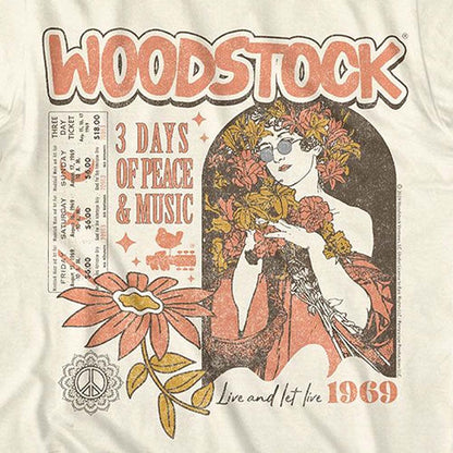 WOODSTOCK ウッドストック (映画公開 55周年 ) - HIPPIE FLOWER GIRL / Tシャツ / メンズ 【公式 / オフィシャル】
