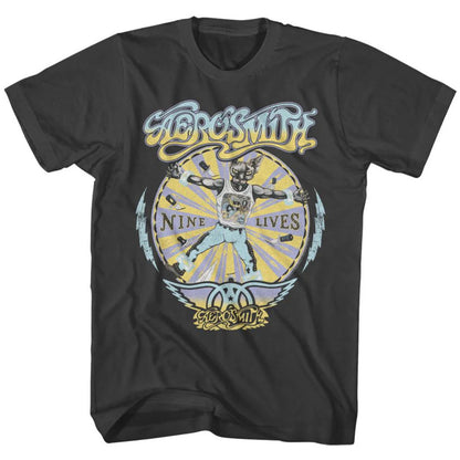 AEROSMITH エアロスミス (結成 55周年 ) - NINE LIVES RECOLOR / Tシャツ / メンズ 【公式 / オフィシャル】