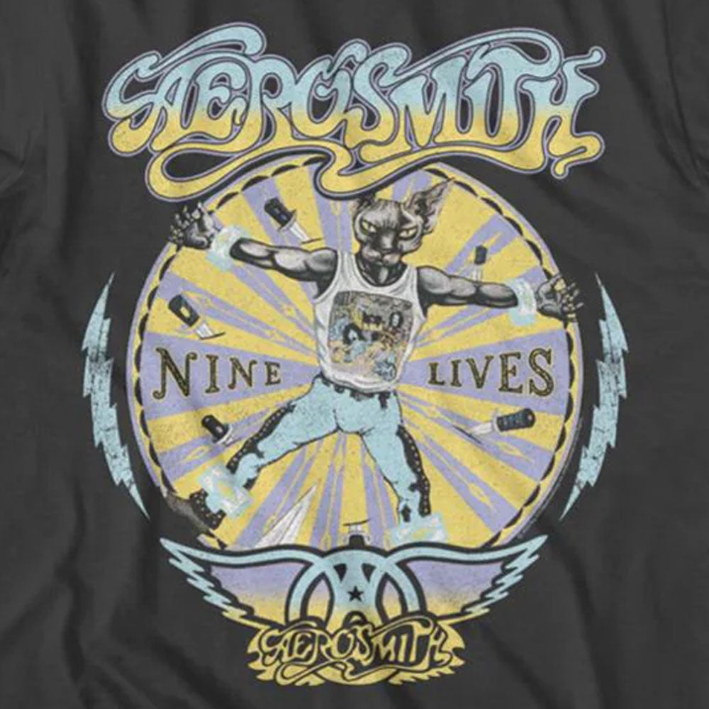 AEROSMITH エアロスミス (結成 55周年 ) - NINE LIVES RECOLOR / Tシャツ / メンズ 【公式 / オフィシャル】