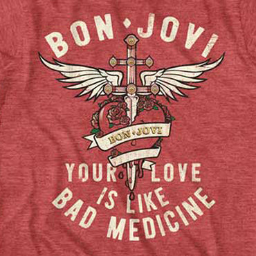 【予約商品】 BON JOVI ボンジョヴィ - BAD MEDICINE / Tシャツ / メンズ