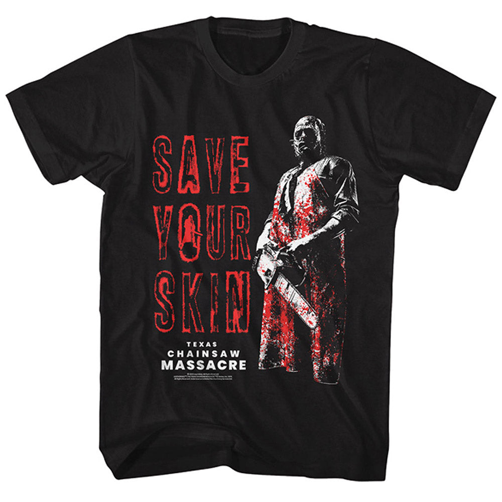 TEXAS CHAINSAW MASSACRE 悪魔のいけにえ (公開 50周年 記念 ) - SAVE YOUR SKIN / Tシャツ / メンズ 【公式 / オフィシャル】