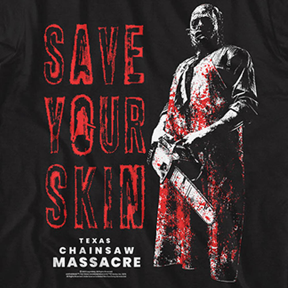 TEXAS CHAINSAW MASSACRE 悪魔のいけにえ (公開 50周年 記念 ) - SAVE YOUR SKIN / Tシャツ / メンズ 【公式 / オフィシャル】