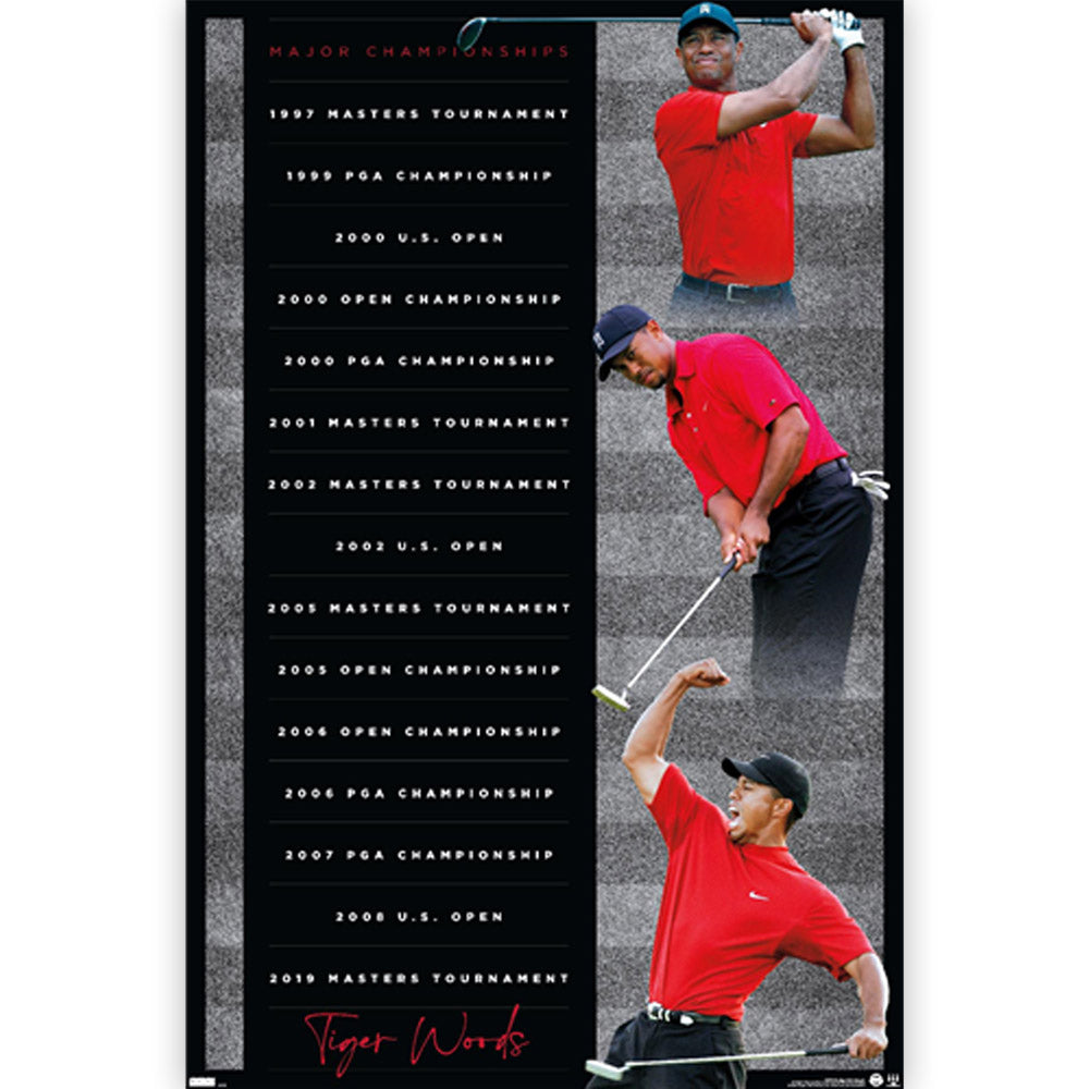 TIGER WOODS タイガーウッズ (生誕50周年 ) - Majors / ポスター 【公式 / オフィシャル】