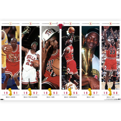 CHICAGO BULLS（NBA） シカゴブルズ - Championships / ポスター 【公式 / オフィシャル】
