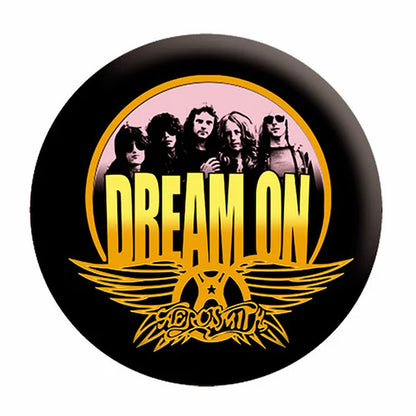 AEROSMITH エアロスミス (結成 55周年 ) - Dream On / バッジ 【公式 / オフィシャル】