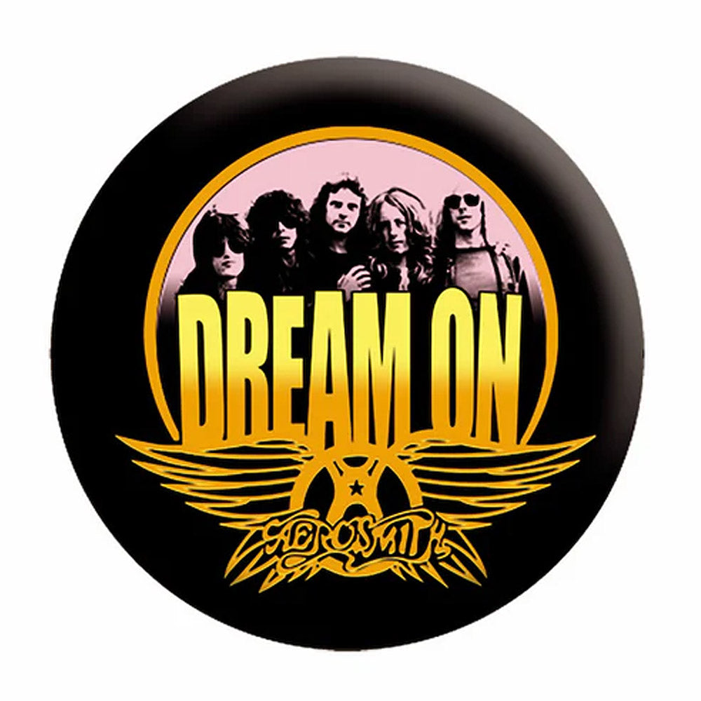 AEROSMITH エアロスミス (結成 55周年 ) - Dream On / バッジ 【公式 / オフィシャル】