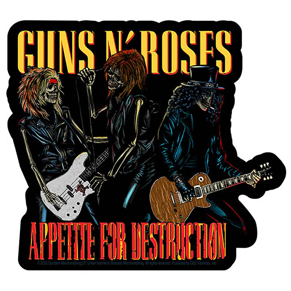 GUNS N ROSES ガンズアンドローゼズ (5月 来日 記念 ) - Skeletons / ステッカー 【公式 / オフィシャル】