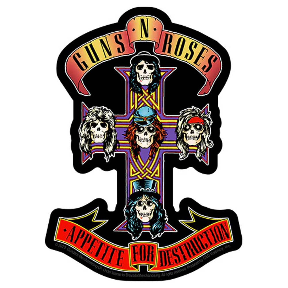GUNS N ROSES ガンズアンドローゼズ (5月 来日 記念 ) - Cross / ステッカー 【公式 / オフィシャル】