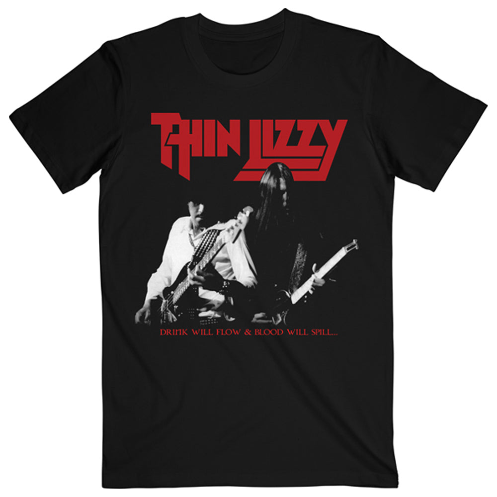 THIN LIZZY シンリジィ - THE DRINK WILL FLOW / Tシャツ / メンズ 【公式 / オフィシャル】