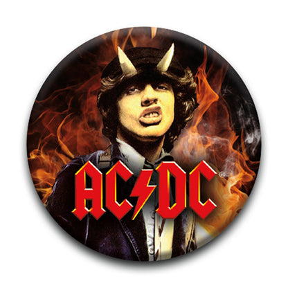 AC/DC エーシーディーシー (Back in Black 45周年 ) - FIRE / バッジ 【公式 / オフィシャル】