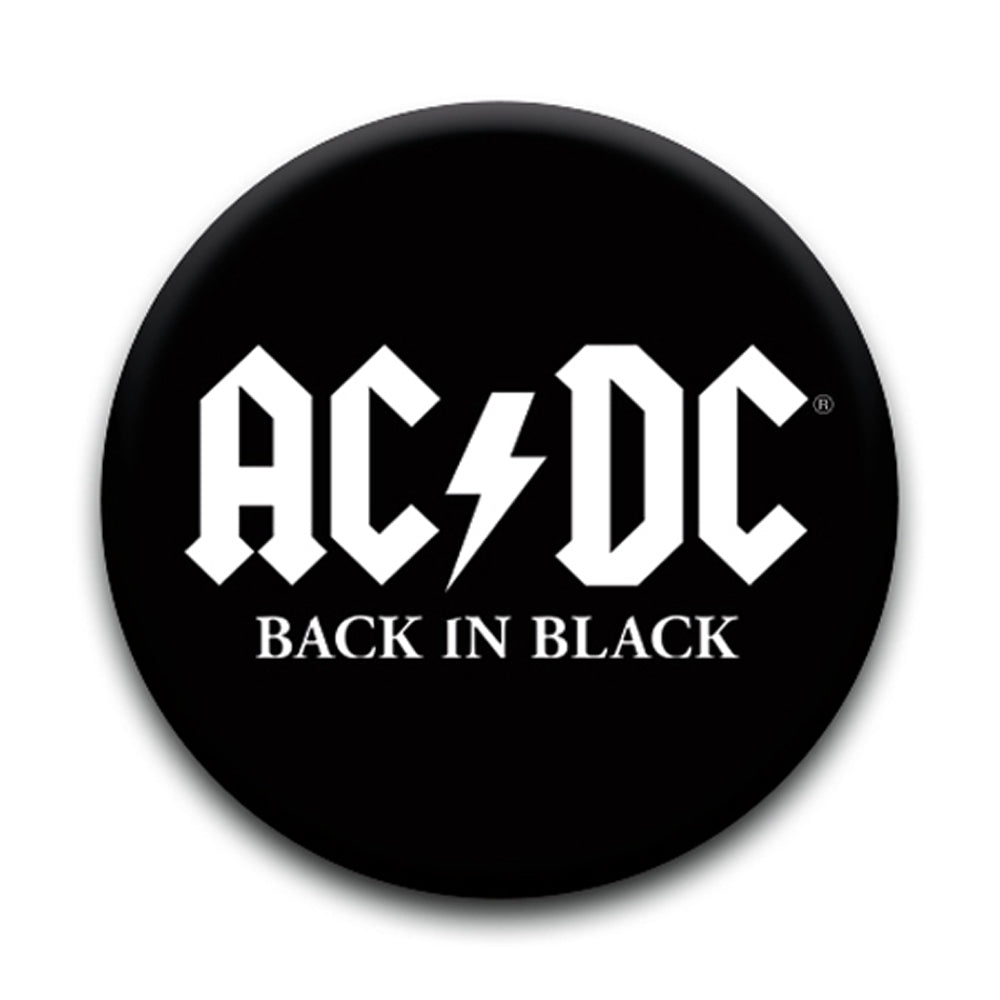 AC/DC エーシーディーシー (Back in Black 45周年 ) - BACK IN BLACK / バッジ 【公式 / オフィシャル】