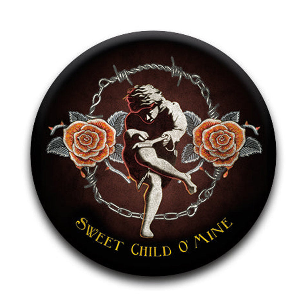 GUNS N ROSES ガンズアンドローゼズ (5月 来日 記念 ) - Sweet Child O’ Mine / バッジ 【公式 / オフィシャル】