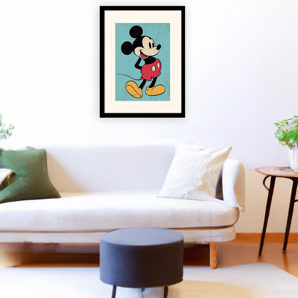MICKEY MOUSE ミッキーマウス - Retro / インテリア額 【公式 / オフィシャル】