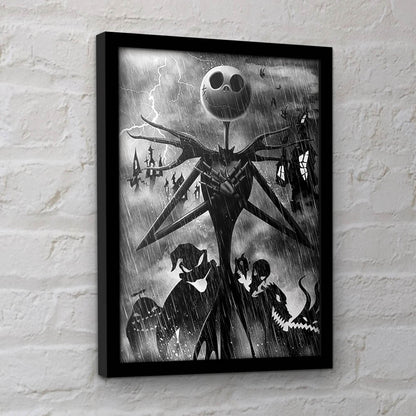 NIGHTMARE BEFORE CHRISTMAS ナイトメアー・ビフォア・クリスマス - Jack Storm / インテリア額 - PGS