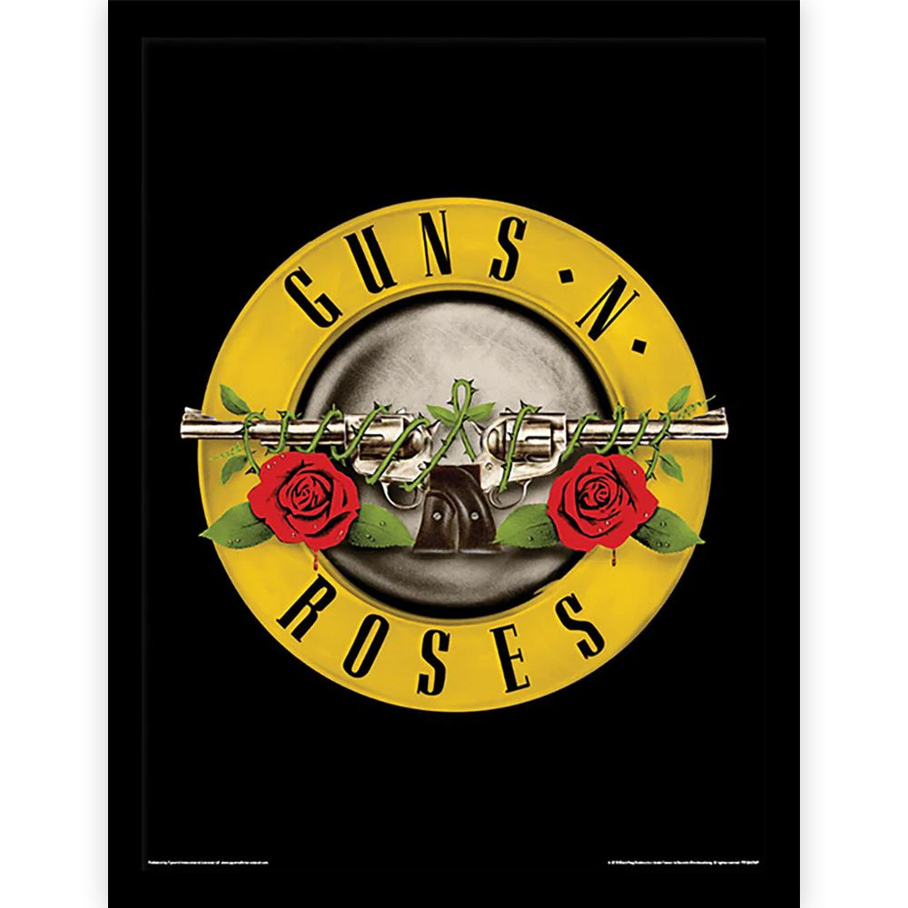 GUNS N ROSES ガンズアンドローゼズ (5月 来日 記念 ) - Bullet Logo / インテリア額 【公式 / オフィシャル】