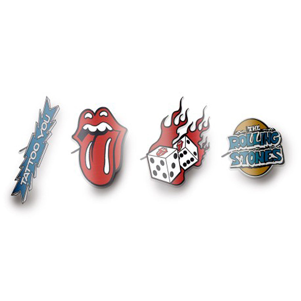 ROLLING STONES ローリングストーンズ (来日 35周年 記念 ) - TATTOO YOU / 4個セット / バッジ 【公式 / オフィシャル】